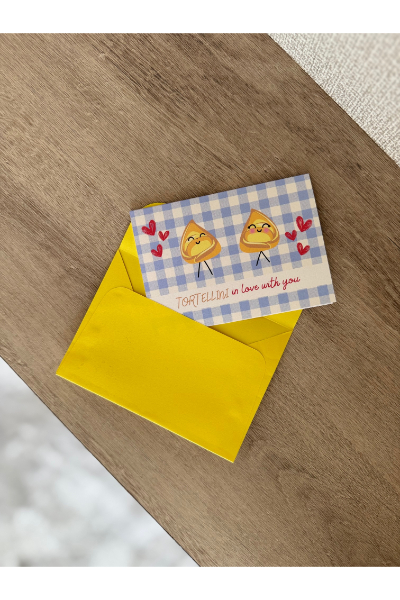 Greeting Card - Tortellini In Love